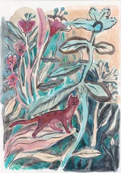 Whimsical Jungle Cat
