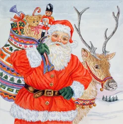 Father Christmas and His Reindeer