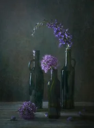 Moody Floral Bottles
