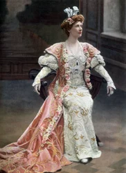 Scottish opera singer Mary Garden (1874-1967) as Orlanda in opera 