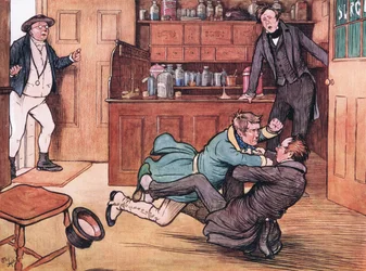 He felled Mr Benjamin Allen to the ground