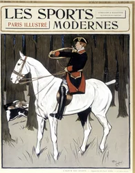 Hunting (A Man on Horseback Encouraging Dogs) Cover Modern Sports 02/1906