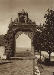 Mexico: Entrance to the Atrium of the Church of Acatepec