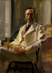 Man with the Cat (Henry Sturgis Drinker)