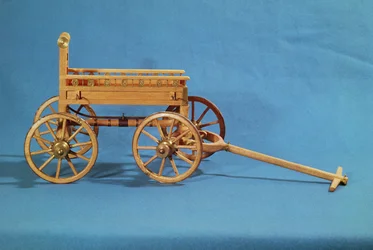 Reconstruction of a chariot found at the tomb of a Princess of Vix