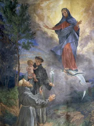 The appearance of the Immaculate Conception to Saint Francis of Assisi and Saint Anthony of Padua