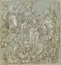 Saint Joseph and the Christ Child with Angels and Putti