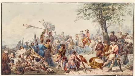 English General and Soldiers on a Hill