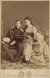 Grand Duchess Alexandra Iosifovna, Grand Duke Nicholas Constantinovich and Grand Duchess Vera Constantinovna