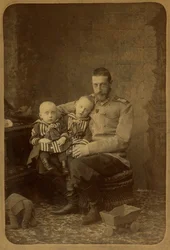 Grand Duke Constantine Constantinovich of Russia with sons, John Konstantinovich and Gabriel Konstantinovich