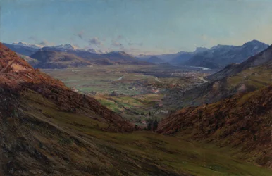 Grenoble Seen from the Road to Sappey 1912
