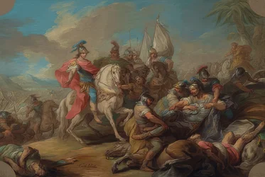 The Victory of Alexander the Great over Porus. Around 1738