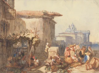 A Market Scene in Venice