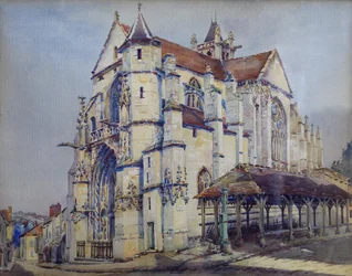 Church of Moret sur Loing, south side, c.1906