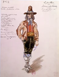 Costume of the coachman for the opera 
