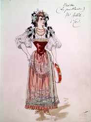 Nedda or Colombine costume for the opera 