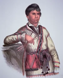 Mistippee, son of Yoholo-Micco, chief of the Creek People, from painting of 1826