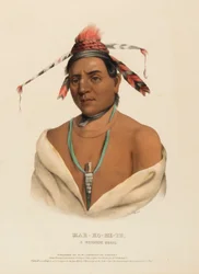 Mar-ko-me-te, a Menomene Brave, from History of the Indian Tribes of North America