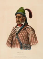 ME-NA-WA. A CREEK WARRIOR, from History of the Indian Tribes of North America