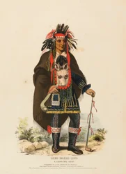 OKEE-MAKEE-QUID, A CHIPPEWAY CHIEF, from History of the Indian Tribes of North America