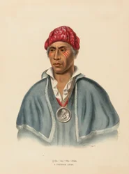 Qua-ta-wa-pla, A Shawanoe Chief, from History of the Indian Tribes of North America
