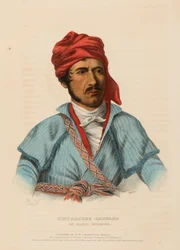 TIMPOOCHEE BARNARD, AN UCHEE WARRIOR, from History of the Indian Tribes of North America