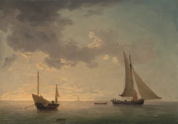 A Lugger and a Smack in Light Airs