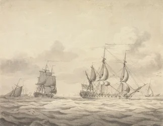 Two Frigates before the Wind