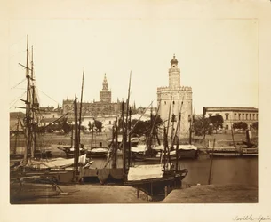 Cathedral, Torre del Oro and Guadalquivir River, Seville