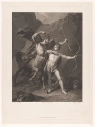 Chiron Teaching Achilles Archery