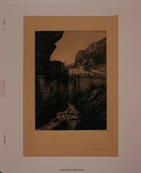 Entrance to Pont-en-Royans (print b)