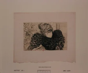 Leaning Woman with Wide Sleeves (print a)