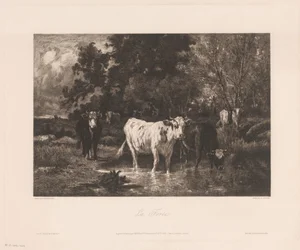 Landscape with Cows at the Edge of a Forest (La Forêt)