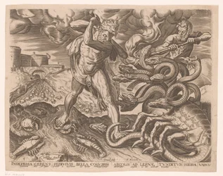 Hercules Defeats the Hydra of Lerna (Works of Hercules after Frans Floris)