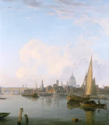 Waterloo Bridge and the Lambeth Waterfront from Westminster Stairs