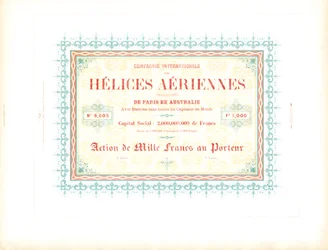 Design Template for Airship Company Share Certificate