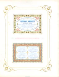 Magnificent Certificate Specimens with Multicolor Printing