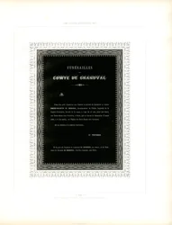 Mourning Card with Ornamental Frame