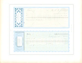 Sample Templates for Bills of Exchange in Blue Coloration