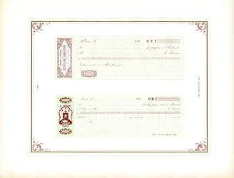Sample Templates for Elegant Bills of Exchange on Green Background