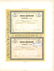 Warehouse Receipts for Docks-Napoléon with Ornamental Border Decorations