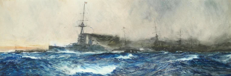 HMS Iron Duke Leading Other Capital Ships of the Fleet