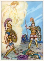 Hector saved by Apollo