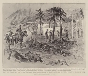 Law and Order in the Yukon District, the Headquarters of the North-West Mounted Police in Klondyke City