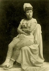 Portrait of Annie Howard, The Tattooed Lady, c. 1903