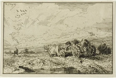 Landscape with Ox-Drawn Wagon