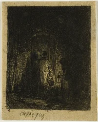 Man and Woman with Lanterns