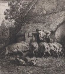 Woman Feeding Pigs, 1850