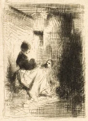 Woman and her Children