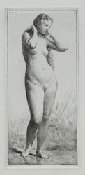 Young Woman Bathing